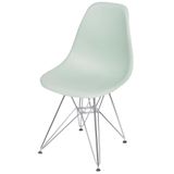 Cadeira Eames Polipropileno Verde Claro Base Cromada - 49317