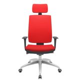 Cadeira Office Brizza Soft Aero Vermelho Autocompensador Com Encosto Cabeça Base Aluminio 126cm - 63465