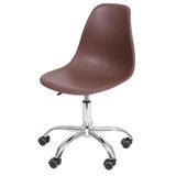 Cadeira Eames Com Rodizio Polipropileno Cafe - 19304