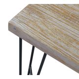 Mesa De Jantar Bronx Quadrada Driftwood Base Grafite 80cm - 64174