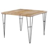 Mesa De Jantar Bronx Quadrada Driftwood Base Aco Grafite 120cm - 64907