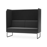 Sofa Privativo Pix Com Divisoria E Assento Courino Base Aco Preto - 55074