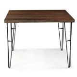 Mesa De Jantar Bronx Quadrada Rustic Brown Base Aço Grafite 80cm - 64173