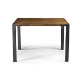 Mesa De Jantar Broadway Quadrada Made Rustic Brown Base Grafite 80cm - 51472