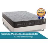 Cama Box Casal Colchao Molas Anjos Masterpocket Ensacadas New King Magnetico C Vibro Massagem Base Crc Courano White 138x188