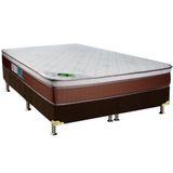 Conjunto-Colchão Luckspuma Molas Ensacadas Caribe + Cama Queen 158
