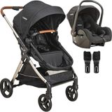 Carrinho De Bebe Moises Com Bebe Conforto Kiddo Speedy Preto