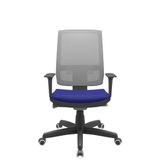 Cadeira Office Brizza Tela Cinza Assento Aero Azul Autocompensador Base Standard 120cm - 63719