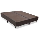 Base De Cama Box Alta Cori Rosolare Queen Size Corino Marrom 1,58 Mt (larg) - 40165