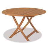 Mesa Dobravel Redonda Stain Jatoba Cor Clara 1,20m 16526