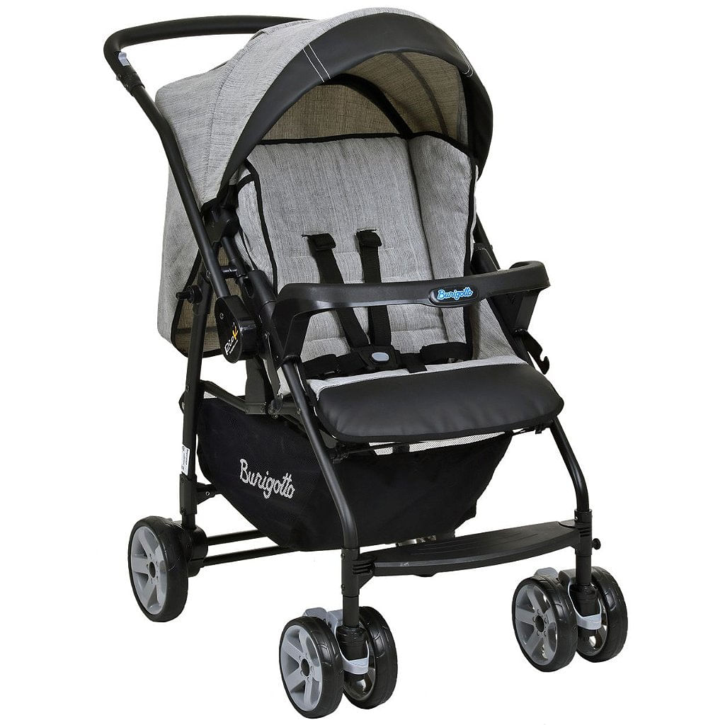 Carrinho de Bebe Burigotto Rio K Mesclado Cinza 2056 Carrinho de Bebe Burigotto Rio K Mesclado Cinza 2056