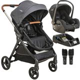 Carrinho De Bebe Com Bebe Conforto E Base Kiddo Speedy Grafite