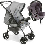 Carrinho De Bebe Com Bebe Conforto Galzerano Milano Cinza