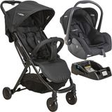 Carrinho De Bebe Com Bebe Conforto E Base Kiddo Road Preto