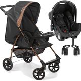 Carrinho De Bebe Com Bebe Conforto Galzerano Romano Preto Cobre