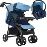 Carrinho De Bebe Tutti Baby Nivo Azul Com Bebe Conforto