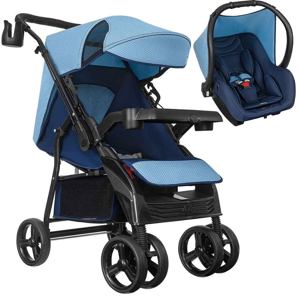 Carrinho de Bebe Tutti Baby Bebê Conforto Nivo Azul Carrinho de Bebe Tutti Baby Bebê Conforto Nivo Azul