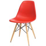 Cadeira Eames Polipropileno Vermelho Base Madeira - 14910