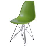 Cadeira Eames Polipropileno Verde Base Cromada - 15053