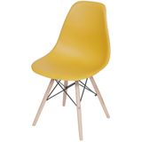 Cadeira Eames Polipropileno Acafrao Base Madeira - 49331