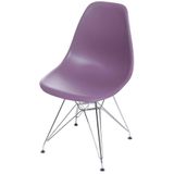 Cadeira Eames Polipropileno Roxa Base Cromada - 53425