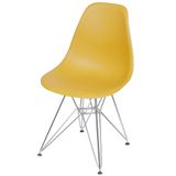 Cadeira Eames Polipropileno Acafrao Base Cromada - 49320