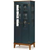 Cristaleira Laura 2 Portas Cor Azul Petróleo 43cm - 67887