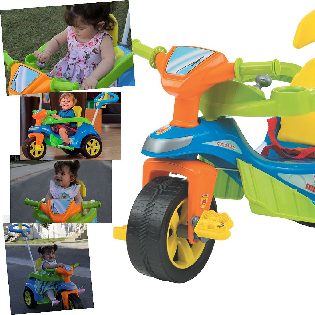 Triciclo Infantil Baby Trike Evolution Azul Biemme 614 Carrefour