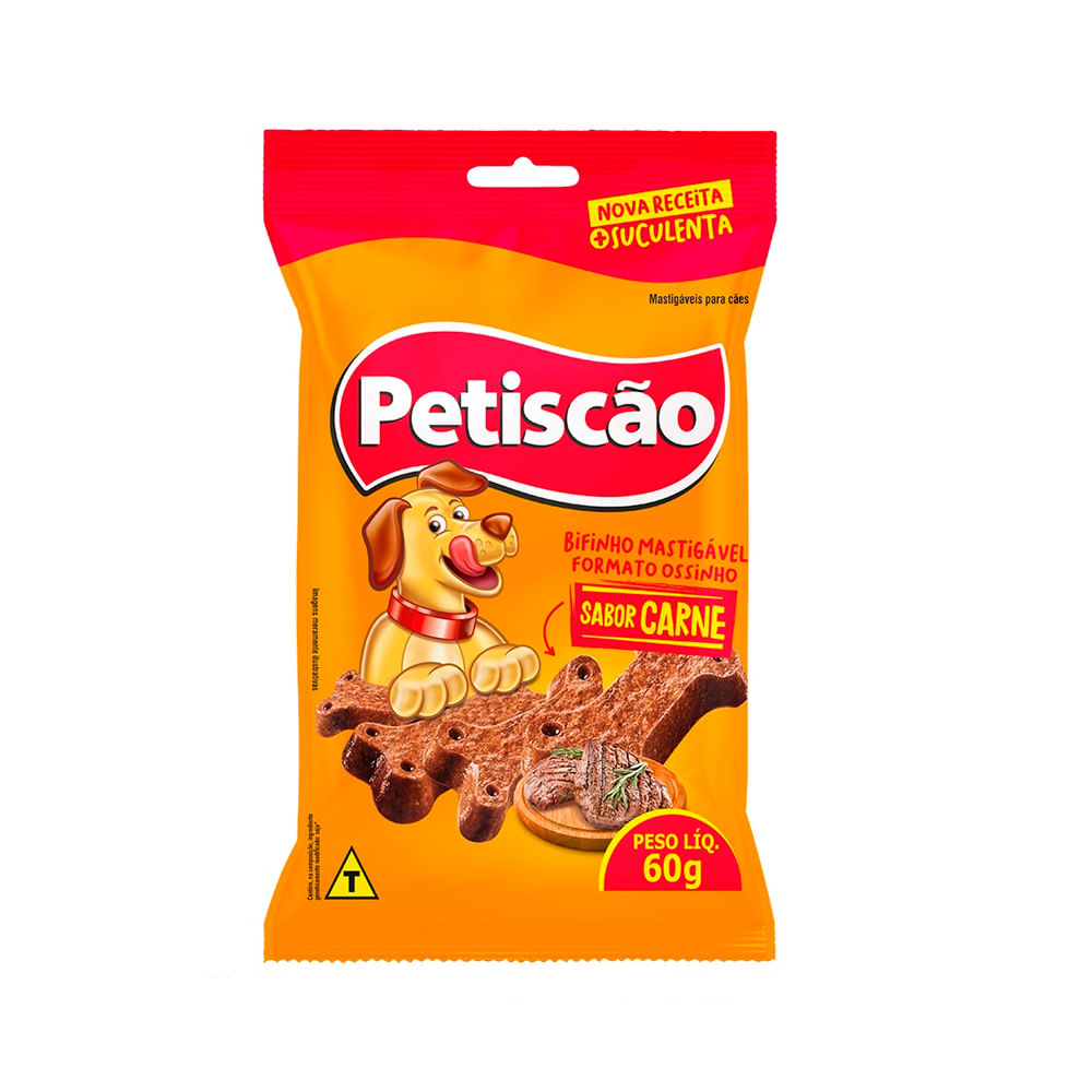 Petisco Cães Petiscão Carne 60g