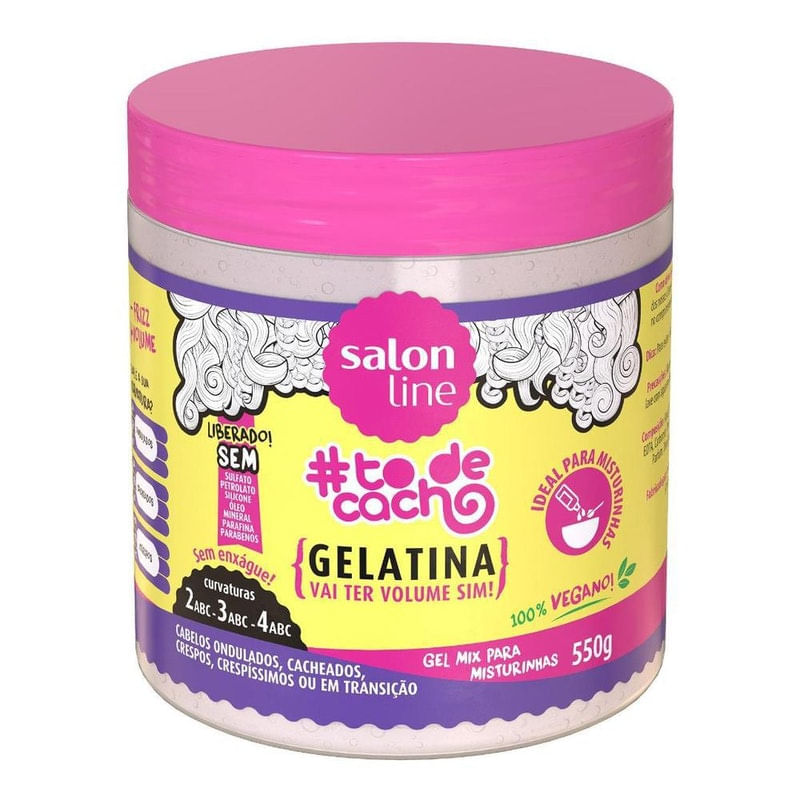 Salon Line Gelatina Mix Vai Ter Volume Sim - 550G