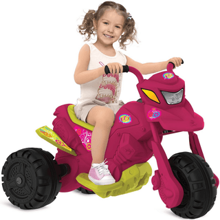 Moto Eletrica Infantil Bandeirante Super Thunder 12V Pink - Maçã