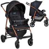 Carrinho de Bebê Passeio Burigotto Ecco Preto Bronze