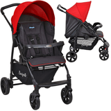 Carrinho de Bebe Passeio Burigotto Ecco Cinza Vermelho