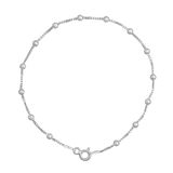 Pulseira Feminina Veneziana Com Bolinha 18cm De Prata Maciça 925