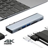 Hub Duplo Usb-c 7x2 Thunderbolt 3 Macbook Pro/air Hdmi 4k