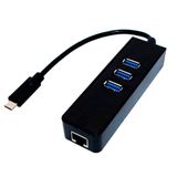 Adaptador Usb Hub, Usb 3.0 Hub Tipo C Para Rj45 Ethernet Gigabit Lan 3 Portas Usb