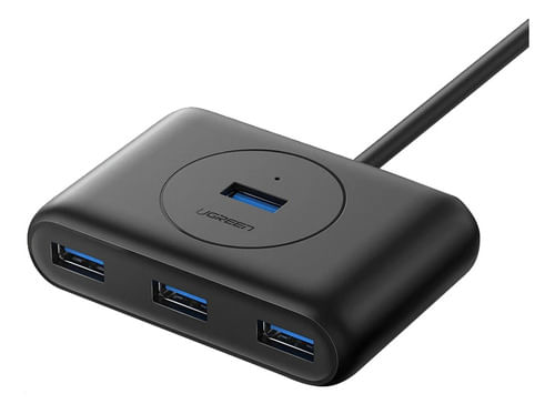 Hub Usb 3.0 Ugreen 4 Em 1 Comp. Do Cabo 1 Metro Preto - Carrefour