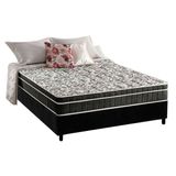 Cama Box Casal Colchao Ortopedico Anjos D28 Ag65 Star Flex Fibra Siliconada Base Crc Suede Black 138x188