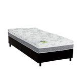 Cama Box Solteiro Colchao Ortopedico Luckspuma D33 Ag65 Aspen Super Firme Base Crc Suede Black 88x188