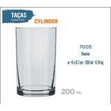 12 Copos Cylinder 200ml - Multiuso