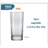 12 Copos Atol 320ml - Long Drink