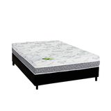 Cama Box Casal Colchao Ortopedico Luckspuma D33 Ag65 Aspen 50 Base Crc Suede Black 138x188