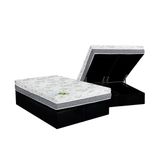 Cama Box Bau Queen Colchao Ortopedico Luckspuma D33 Ag65 Aspen 50 Pro Saude Base Crc Suede Black 158x198