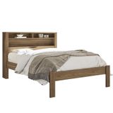 Cama Casal Invicta Com Baú Jatobá - Pr Móveis