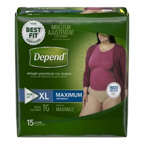 Roupa Íntima Feminina Adulta Absorvente Depend Fit-flex Pull On Com Costuras Rasgadas Gg Descartável H Bronzeado 15 Unidades Por Kimberly Cl