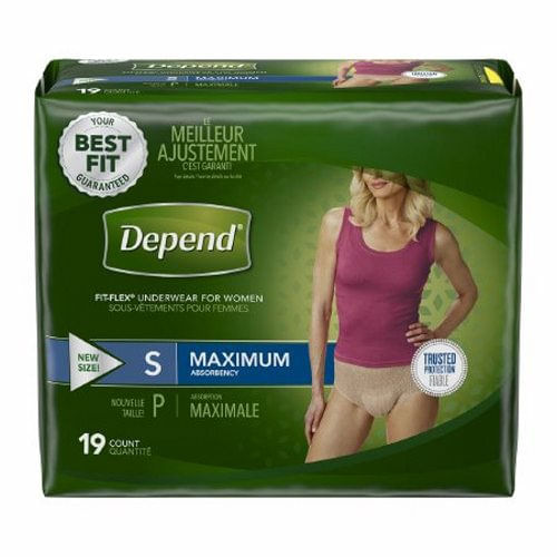 Roupa Íntima Feminina Adulta Absorvente Depend Fit-flex Pull On Com Costuras Rasgáveis Pequeno Bronzeado Descartável 19 Unidades Por Kimberl