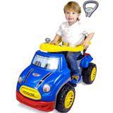 Carrinho De Passeio Ou Pedal Infantil Azul Com Empurrador Sport-car Maral