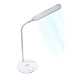 Luminária LED flexível Vivitar PWRFL com base para carga sem fio de Smartphone - Branca