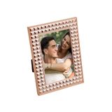 Porta-retrato aço Diamond rose 10x15cm