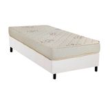 Cama Box Solteiro Colchao Espuma Luckspuma D45 Gran Luck Base Crc Courano White 88x188